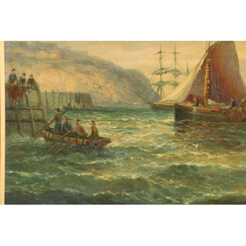 364 - WILLIAM THORNLEY (FL.1868-1898). OFF THE SUSSEX COAST. Signed, inscribed with title on the stretcher... 