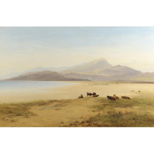 373 - ALFRED WALTER WILLIAMS (1824-1905). BARMOUTH SANDS, NORTH WALES. Signed and dated 1887, also signed ... 