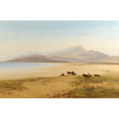 373 - ALFRED WALTER WILLIAMS (1824-1905). BARMOUTH SANDS, NORTH WALES. Signed and dated 1887, also signed ... 