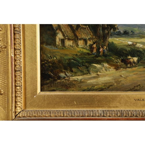 378 - ALFRED VICKERS (1786-1868). VALE OF CLWYD, NORTH WALES. Signed, oil on board, period gilt frame
19.5... 