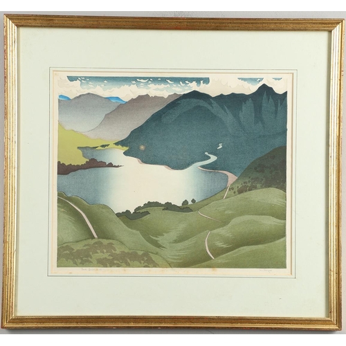 413 - IAN CHEYNE (1895-1955). LOCH DUICH. (d) Colour woodcut, 1934, signed, titled and numbered 10
27 x 32... 