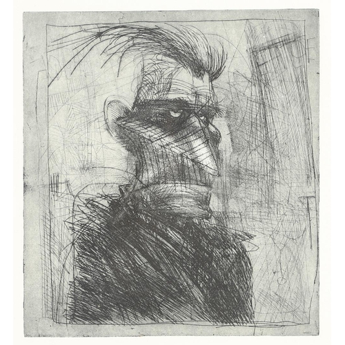 416 - RALPH STEADMAN (B.1936). SAMUEL BECKETT III (from `WRITERS SERIES`). (d) Etching, 1993, signed and i... 