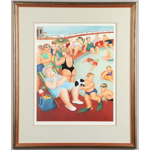 419 - BERYL COOK, OBE (1926-2008). After. BATHING POOL. (d) Colour reproduction, published by Alexander Ga... 