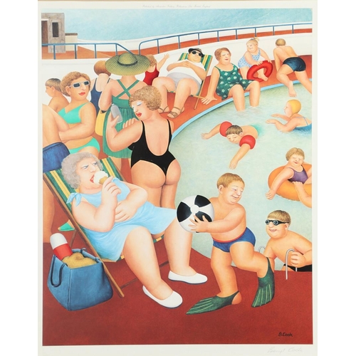 419 - BERYL COOK, OBE (1926-2008). After. BATHING POOL. (d) Colour reproduction, published by Alexander Ga... 