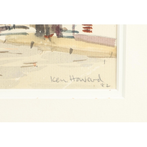 423 - KEN HOWARD, RA (1932-2022). VIEWS IN WINDSOR. (d) Three, each signed and dated 82, watercolour and p... 