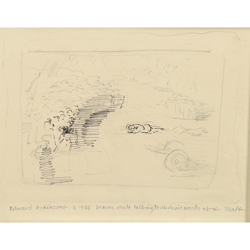 430 - EDWARD ARDIZZONE, CBE, RA (1900-1979). ARTIST AND MODEL (1962). (d) Signed with in initials, black c... 