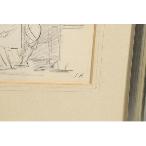 430 - EDWARD ARDIZZONE, CBE, RA (1900-1979). ARTIST AND MODEL (1962). (d) Signed with in initials, black c... 