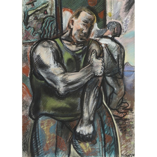 432 - PETER HOWSON, OBE (B.1958). SOLDIER (1986). (d) Signed, pastels
34.5 x 24.5cm.

Provenance: London, ... 