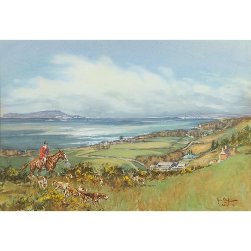 434 - JOHN KING (1929-2014). THE SOUTH DORSET ABOVE RINGSTEAD BAY. (d) Signed, inscribed `S. DORSET` and d... 