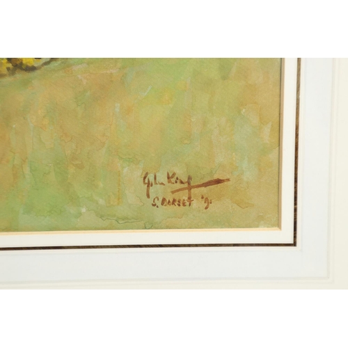 434 - JOHN KING (1929-2014). THE SOUTH DORSET ABOVE RINGSTEAD BAY. (d) Signed, inscribed `S. DORSET` and d... 