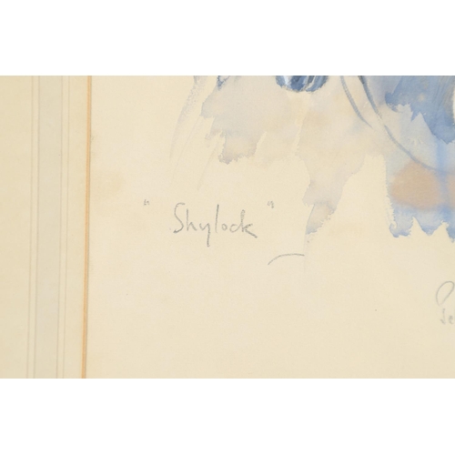 436 - PETER BIEGEL (1913-1988). SHYLOCK. (d) Signed, inscribed with title and dated 66, watercolour and pe... 