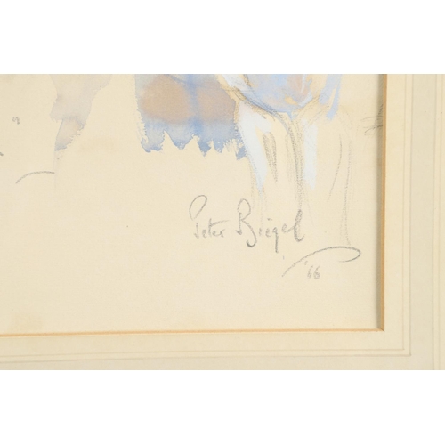 436 - PETER BIEGEL (1913-1988). SHYLOCK. (d) Signed, inscribed with title and dated 66, watercolour and pe... 