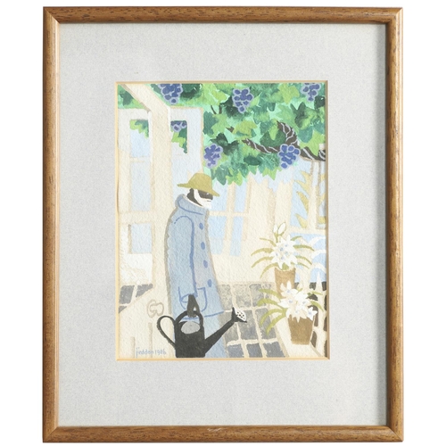 440 - MARY FEDDEN, CBE, RA (1915-2012). JULIAN AND THE VINE. (d) Signed and dated 1986, also signed and in... 