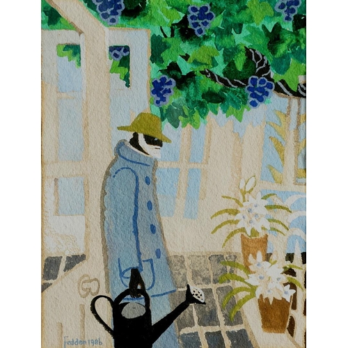 440 - MARY FEDDEN, CBE, RA (1915-2012). JULIAN AND THE VINE. (d) Signed and dated 1986, also signed and in... 