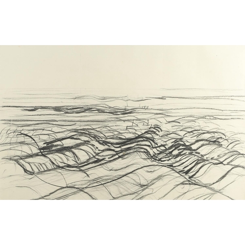 449 - KARL WESCHKE (1925-2005). SEA WITH BOATS. (d) Charcoal and pencil
48 x 74.5cm.

Provenance: By desce... 