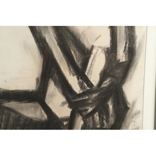 450 - KARL WESCHKE (1925-2005). SEATED FIGURE, c.1957. (d) Charcoal
69.5 x 48.5cm.

Provenance: By descent... 