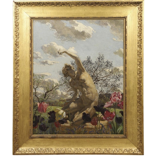 456 - CHARLES DANIEL WARD (1872-C.1936). SPRING IN THE GARDEN. Signed and dated 1934, also signed and insc... 