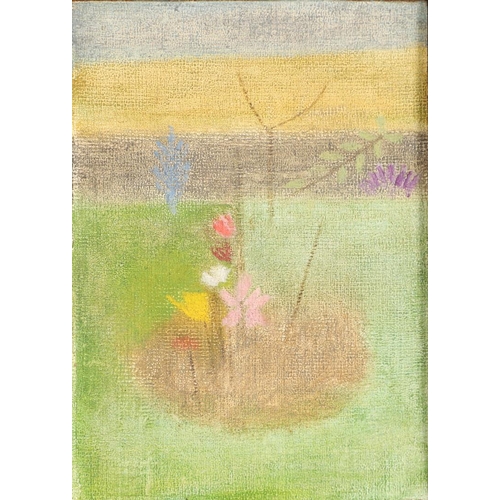 473 - CRAIGIE AITCHISON, CBE, RSA, RA (1926-2009). GARDEN AT TULLIALLAN 1963. (d) Oil on textured card, af... 