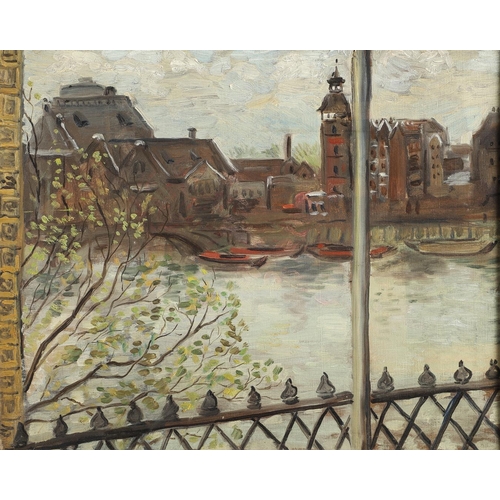 492 - VIVIEN JOHN (1915-1994). VIEW FROM THE ARTIST'S WINDOW, MILTON CHAMBERS, LOOKING SOUTH ACROSS THE TH... 