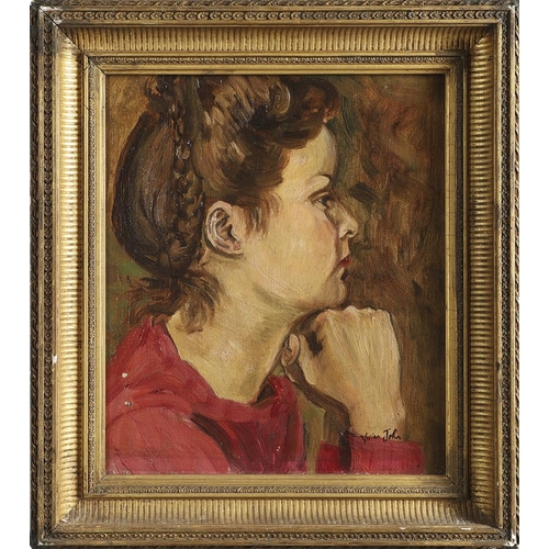 494 - VIVIEN JOHN (1915-1994). PROFILE OF LILLIAN. (d) Signed, also signed and inscribed with artist's add... 