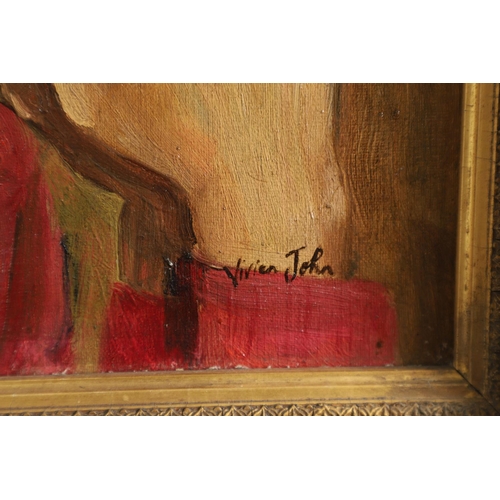 494 - VIVIEN JOHN (1915-1994). PROFILE OF LILLIAN. (d) Signed, also signed and inscribed with artist's add... 