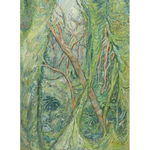 496 - VIVIEN JOHN (1915-1994). A FOLIO OF FOUR WORKS. (d) Comprising botanical and jungle subjects, two si... 