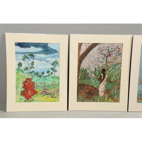 497 - VIVIEN JOHN (1915-1994). A FOLIO OF FOUR WORKS. (d) Comprising botanical and jungle subjects, four s... 