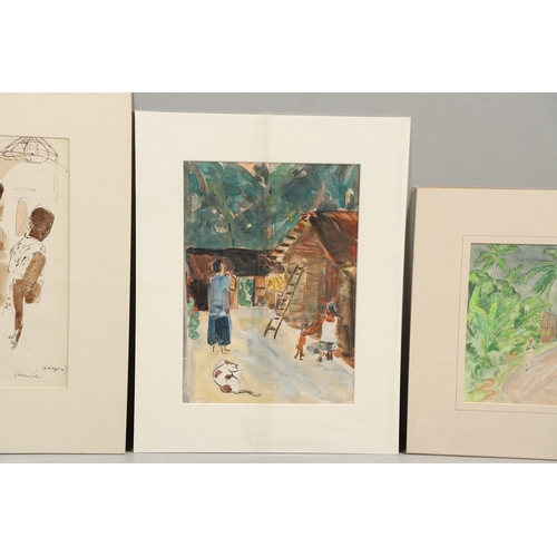 498 - VIVIEN JOHN (1915-1994). A FOLIO OF FIVE WORKS. (d) Comprising figure subjects, two signed, one insc... 