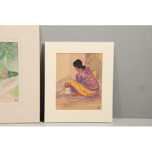 498 - VIVIEN JOHN (1915-1994). A FOLIO OF FIVE WORKS. (d) Comprising figure subjects, two signed, one insc... 