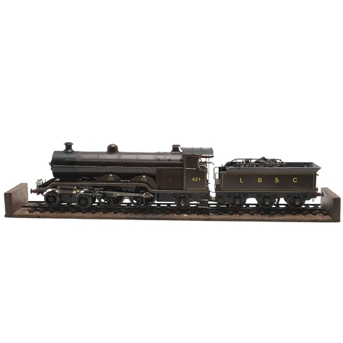 503 - L.B.S.C SCRATCH BUILT 0 GAUGE STEAM LOCOMOTIVE & TENDER. A scratch built 0 gauge steam locomotive an... 