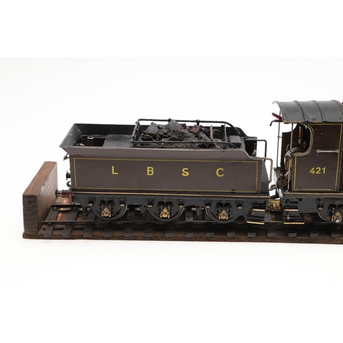 503 - L.B.S.C SCRATCH BUILT 0 GAUGE STEAM LOCOMOTIVE & TENDER. A scratch built 0 gauge steam locomotive an... 