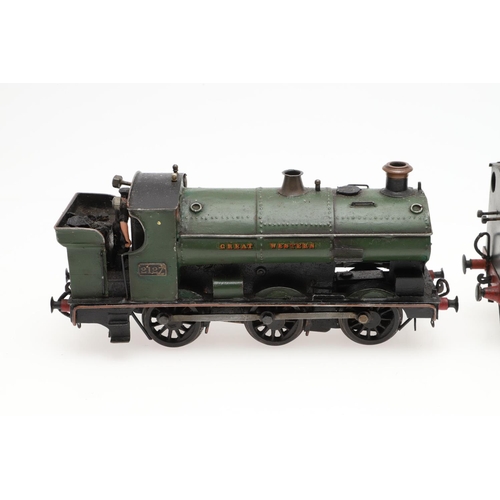 505 - FOUR SCRATCH BUILT 0 GAUGE CLOCKWORK LOCOMOTIVES. Four unusual 0 gauge scratch built clockwork locom... 