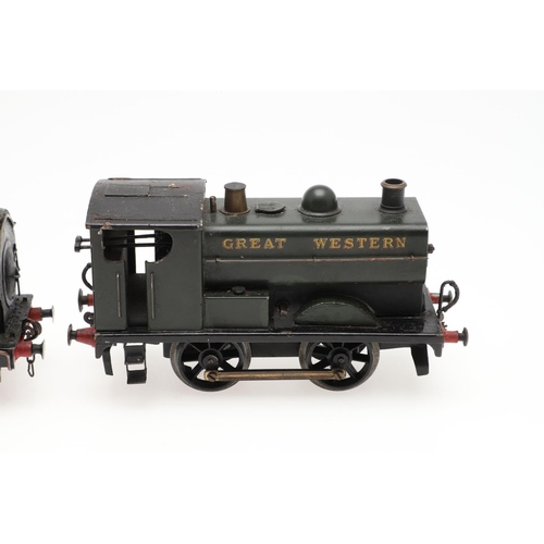 505 - FOUR SCRATCH BUILT 0 GAUGE CLOCKWORK LOCOMOTIVES. Four unusual 0 gauge scratch built clockwork locom... 