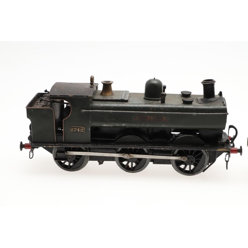 505 - FOUR SCRATCH BUILT 0 GAUGE CLOCKWORK LOCOMOTIVES. Four unusual 0 gauge scratch built clockwork locom... 