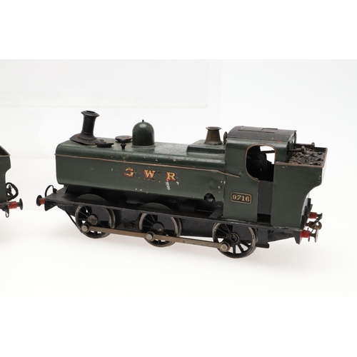 505 - FOUR SCRATCH BUILT 0 GAUGE CLOCKWORK LOCOMOTIVES. Four unusual 0 gauge scratch built clockwork locom... 