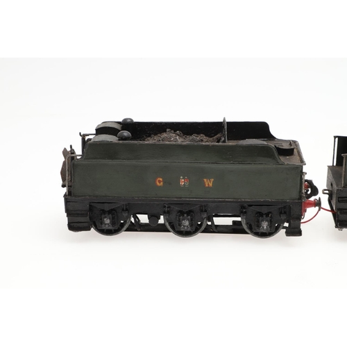 506 - SCRATCH BUILT 0 GAUGE LOCOMOTIVE & TENDER - GWR 9014. A scratch built 3 rail electric 0 gauge locomo... 