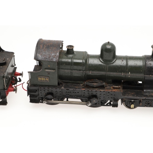 506 - SCRATCH BUILT 0 GAUGE LOCOMOTIVE & TENDER - GWR 9014. A scratch built 3 rail electric 0 gauge locomo... 