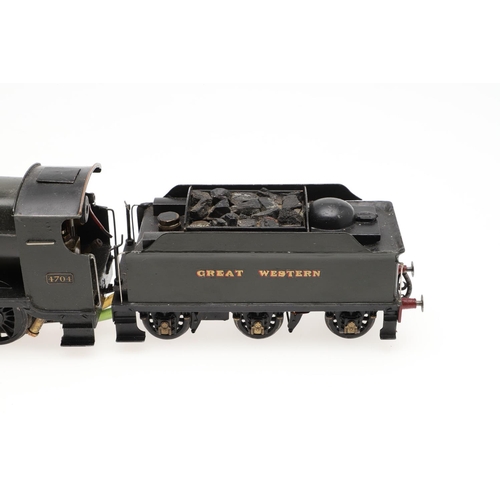 510 - SCRATCH BUILT 0 GAUGE STEAM LOCOMOTIVE & TENDER - GWR 47XX. A scratch built 0 gauge steam locomotive... 