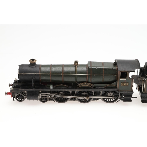 512 - A SCRATCH BUILT 0 GAUGE LOCOMOTIVE & TENDER - HIMLEY HALL. A 3 rail 0 gauge scratch built locomotive... 