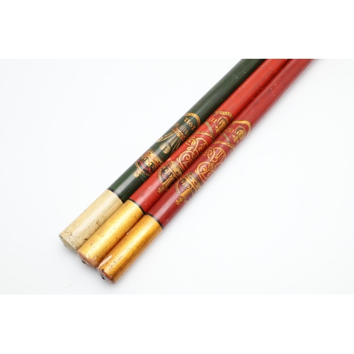 514 - THREE EARLY 20TH CENTURY OFFICER'S CORONATION BATONS - EDWARD VII & GEORGE V. Three interesting Offi... 