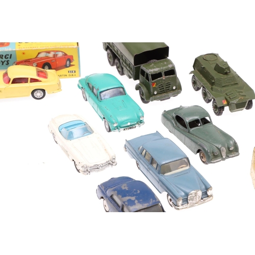 517 - CORGI & DINKY TOYS - BOXED & UNBOXED DIE CAST TOYS, & TRIANG MINIC FORD ZEPHYR. Including four boxed... 