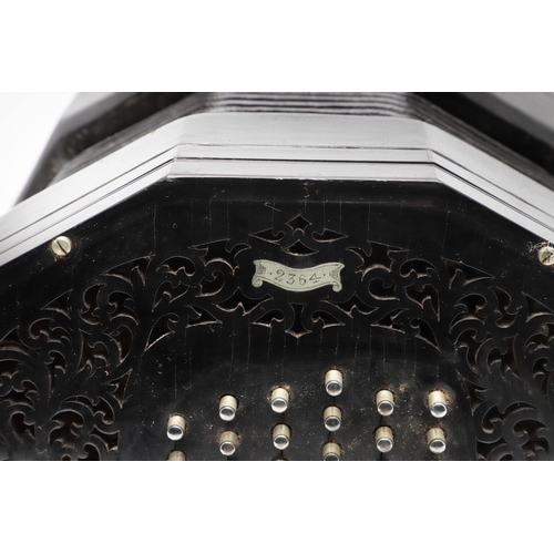 519 - RARE 19THC LACHENAL & CO DUET CONCERTINA - BOXED. A large and unusual 12 sided Lachenal & Co 72 butt... 