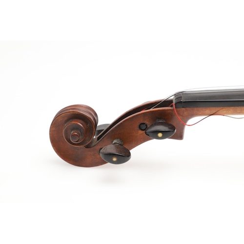 527 - 19THC SCOTTISH VIOLIN - WALTER PLAIN, GLASGOW. A 19thc violin with a one piece maple back and carved... 