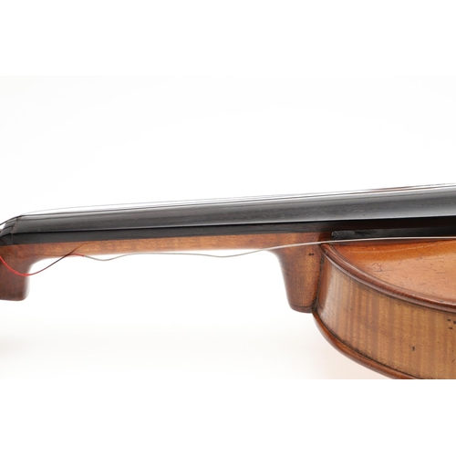 527 - 19THC SCOTTISH VIOLIN - WALTER PLAIN, GLASGOW. A 19thc violin with a one piece maple back and carved... 