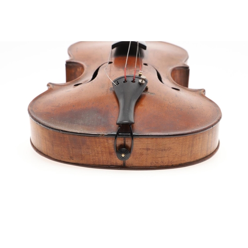 527 - 19THC SCOTTISH VIOLIN - WALTER PLAIN, GLASGOW. A 19thc violin with a one piece maple back and carved... 