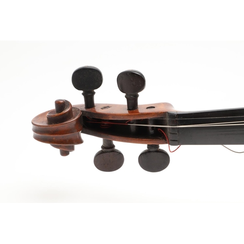 527 - 19THC SCOTTISH VIOLIN - WALTER PLAIN, GLASGOW. A 19thc violin with a one piece maple back and carved... 