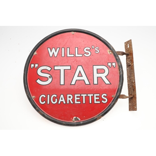 531 - VINTAGE ENAMEL SIGNS - WAKEFIELD CASTROL OIL & WILLS 'STAR' CIGARETTES. Two vintage enamel signs, in... 