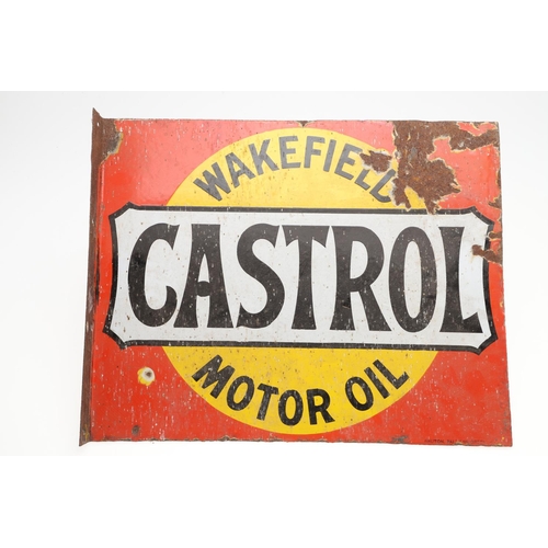 531 - VINTAGE ENAMEL SIGNS - WAKEFIELD CASTROL OIL & WILLS 'STAR' CIGARETTES. Two vintage enamel signs, in... 