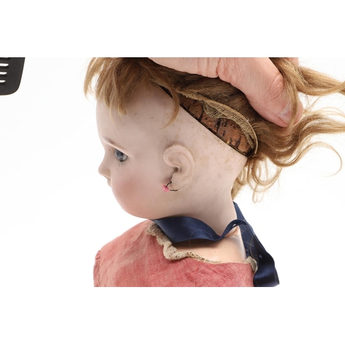 540 - RARE JUMEAU FRENCH DOLL & ACCESSORIES. A rare late 19thc bisque head doll by Jumeau, with fixed glas... 