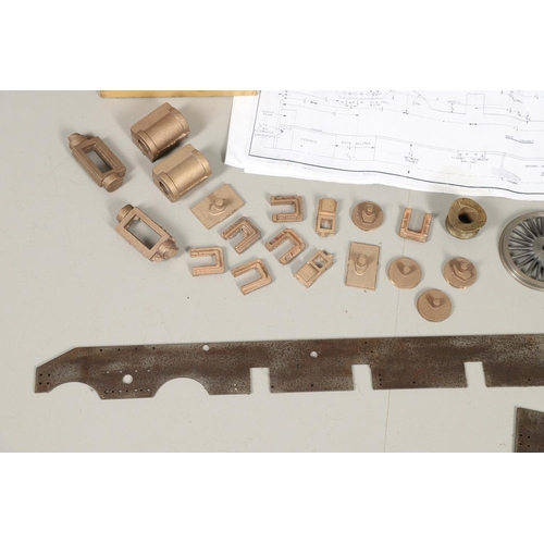 550 - STEAM LOCOMOTIVE PARTS - IVY HALL. An unassembled 3 1/2 inch gauge locomotive Ivy Hall, with a steel... 